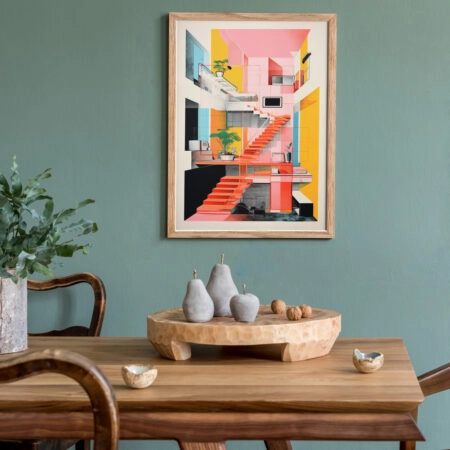 Πόστερ ARCHITECTURAL DESIGN WITH PASTEL COLORS