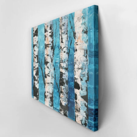 Πινακας σε καμβά BIRCH FOREST OIL PAINTING - Δασος Sticky 3