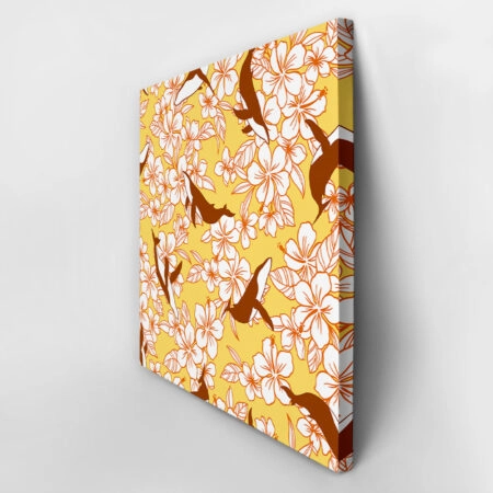 OUTLET Πινακας σε καμβά HIBISCUS WHALE 65cm x 65cm - OUTLET Sticky 3
