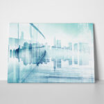 OUTLET Πινακας σε καμβά CITY REFLECTION 100cm x 65cm