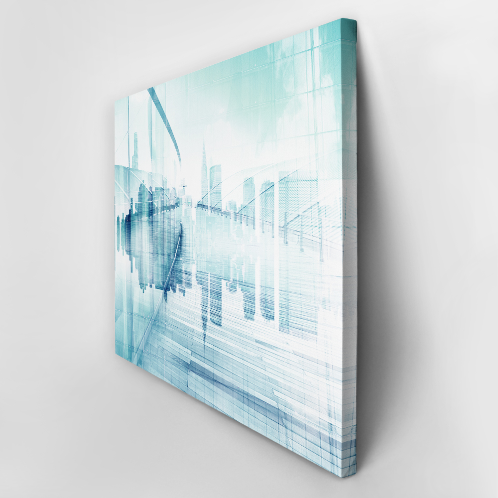 OUTLET Πινακας σε καμβά CITY REFLECTION 100cm x 65cm
