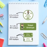 Αυτοκόλλητες σχολικές ετικέτες σετ 216τμχ ARMY