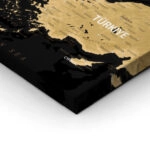 Πίνακας Τετράγωνος BLACK AND GOLD EUROPE MAP