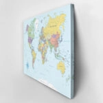 Πινακας σε καμβά BLUE POLITICAL WORLD MAP