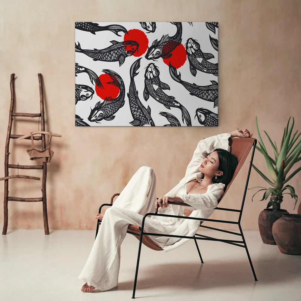 Πινακας σε καμβά KOI CARP FISH SPOTS