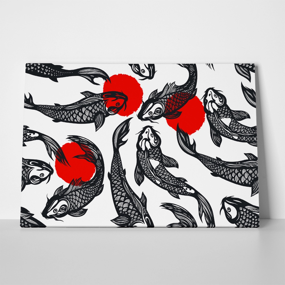 Πινακας σε καμβά KOI CARP FISH SPOTS