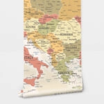 Αυτοκόλλητη Ταπετσαρία τοίχου VINTAGE EUROPE MAP