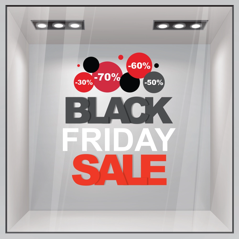 Αυτοκολλητο Εκπτωσεων BLACK FRIDAY CIRCLES