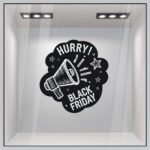 Αυτοκολλητο Εκπτωσεων BLACK FRIDAY HURRY