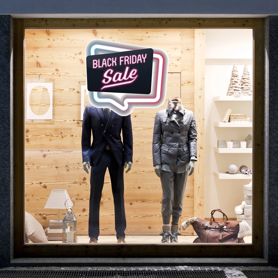Αυτοκολλητο Εκπτωσεων BLACK FRIDAY NEON 2