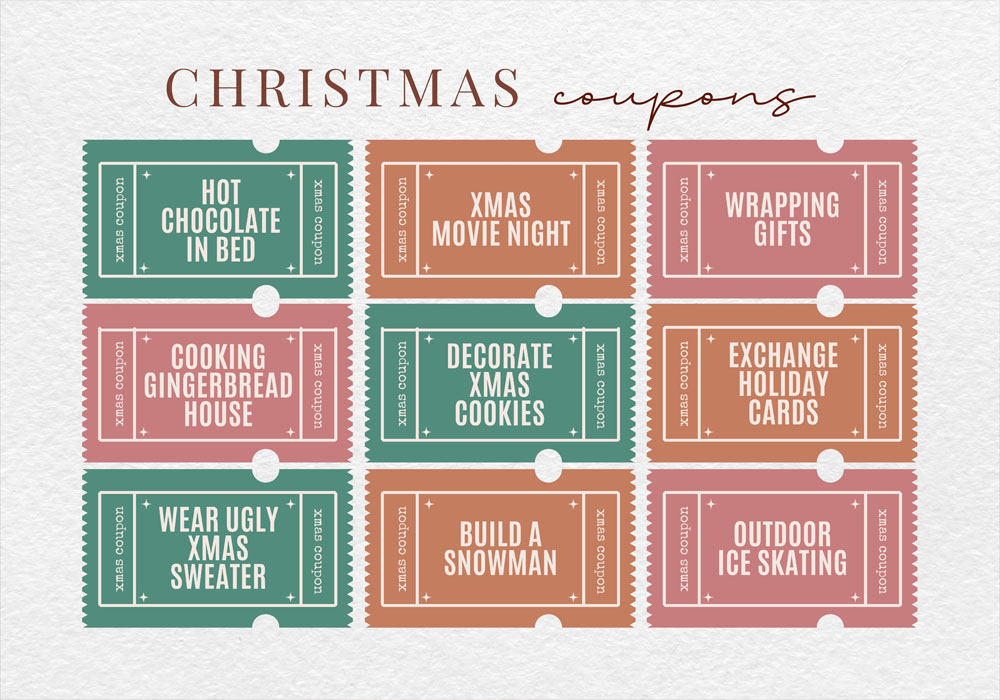 Πινακας σε καμβά CHRISTMAS COUPONS