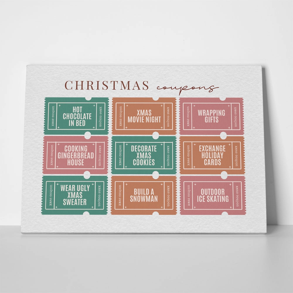 Πινακας σε καμβά CHRISTMAS COUPONS
