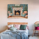 Πινακας σε καμβά CHRISTMAS FIREPLACE