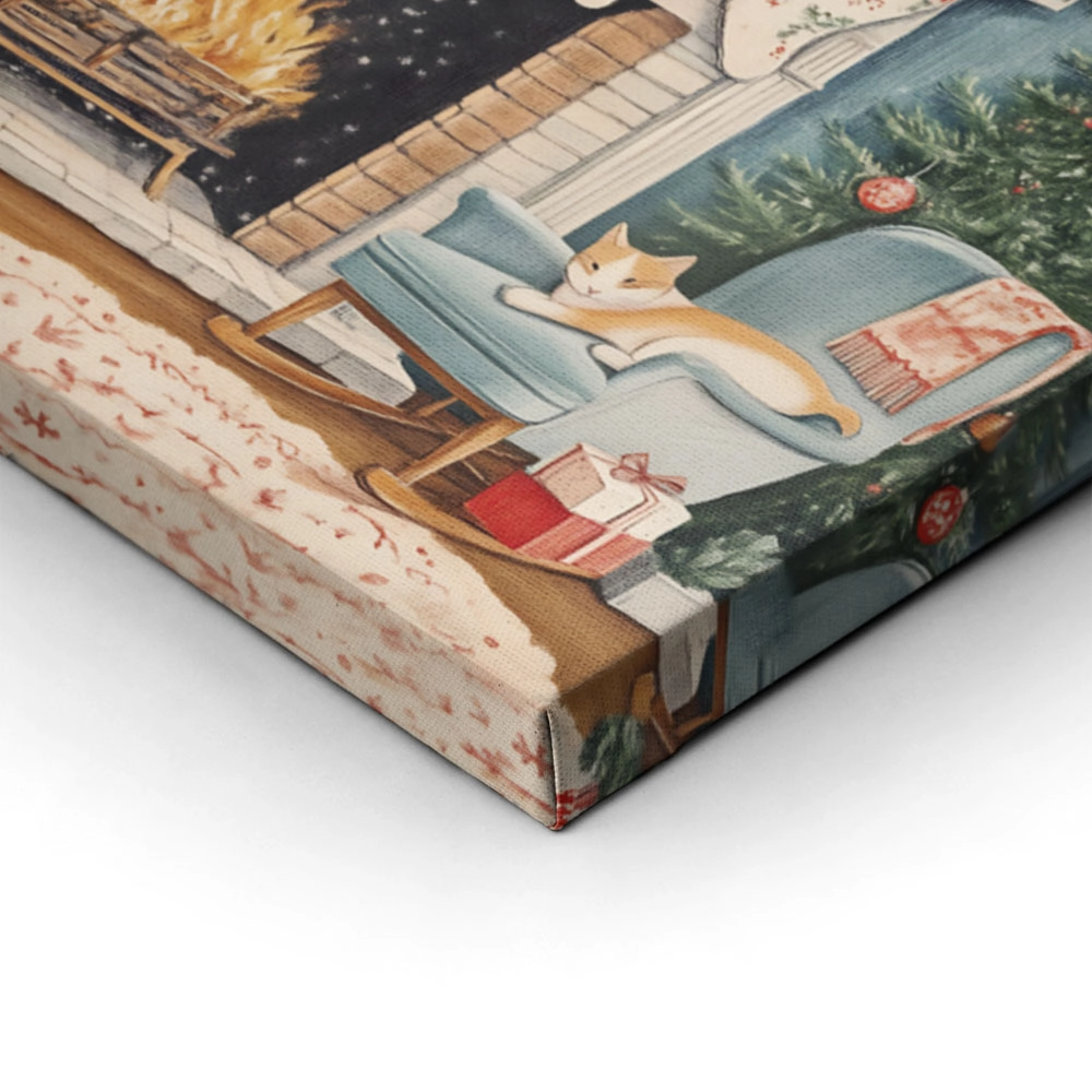 Πινακας σε καμβά CHRISTMAS FIREPLACE