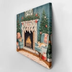 Πινακας σε καμβά CHRISTMAS FIREPLACE