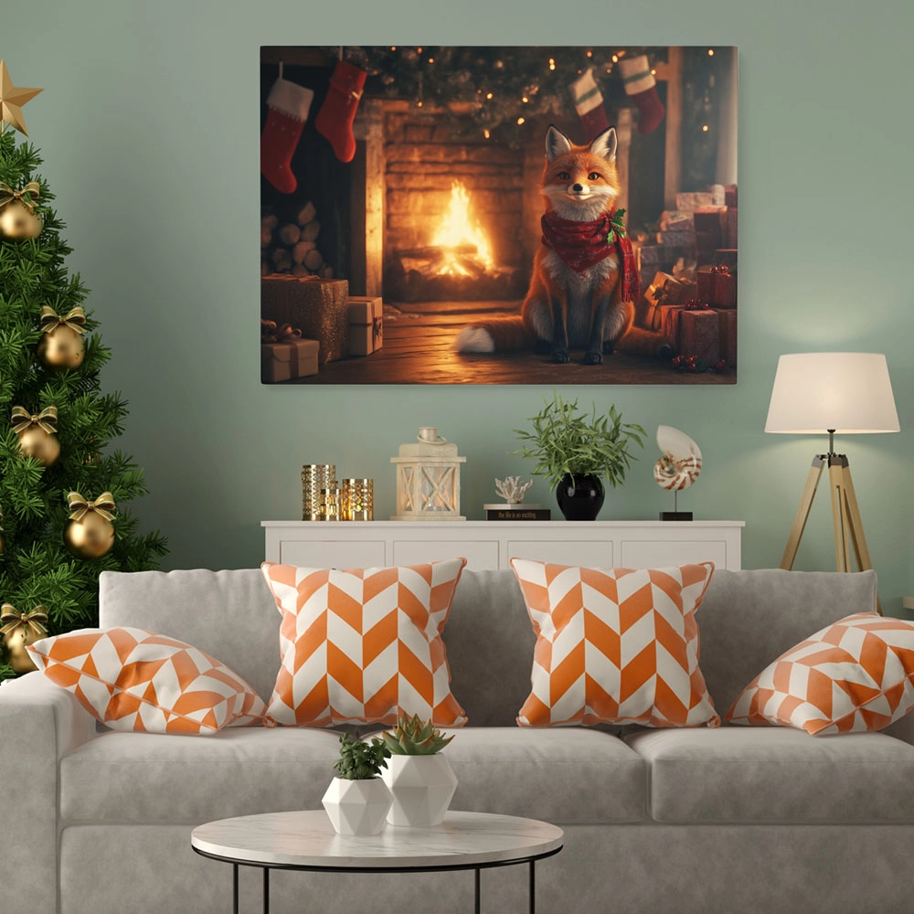 Πινακας σε καμβά CHRISTMAS FOX