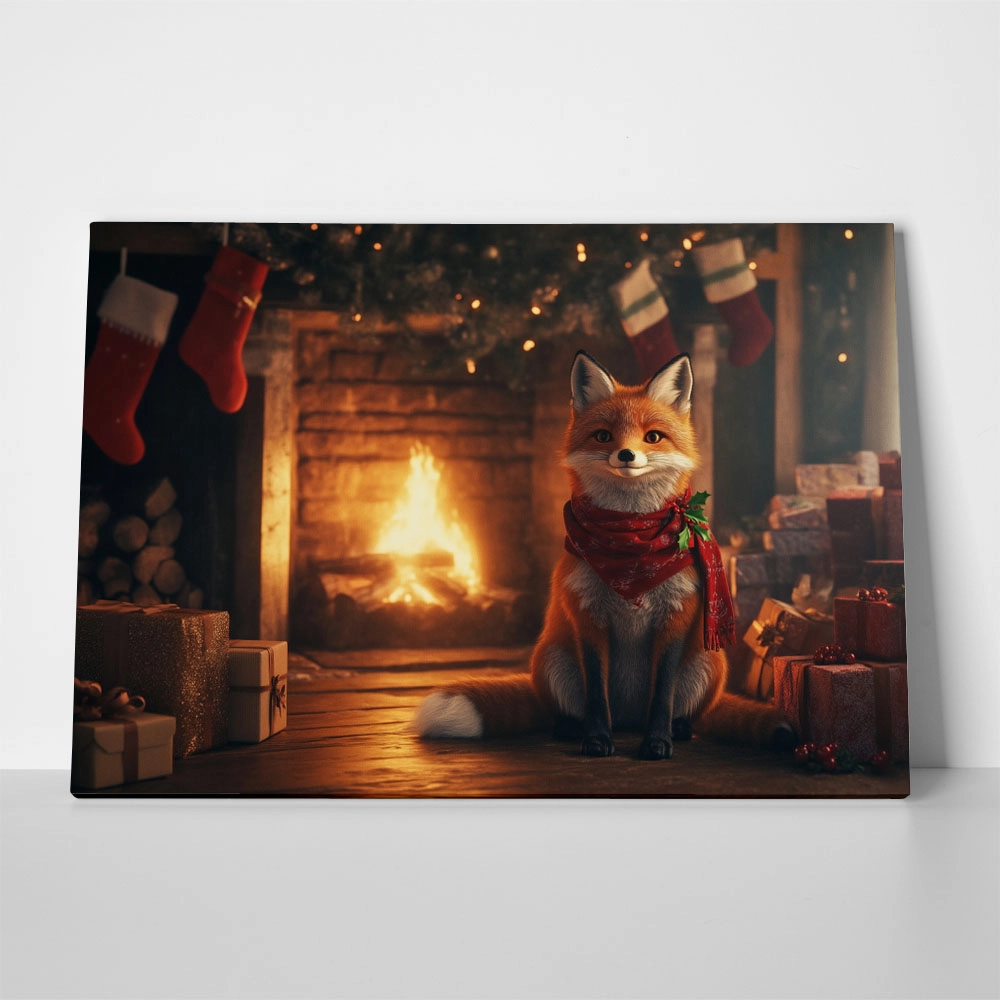 Πινακας σε καμβά CHRISTMAS FOX