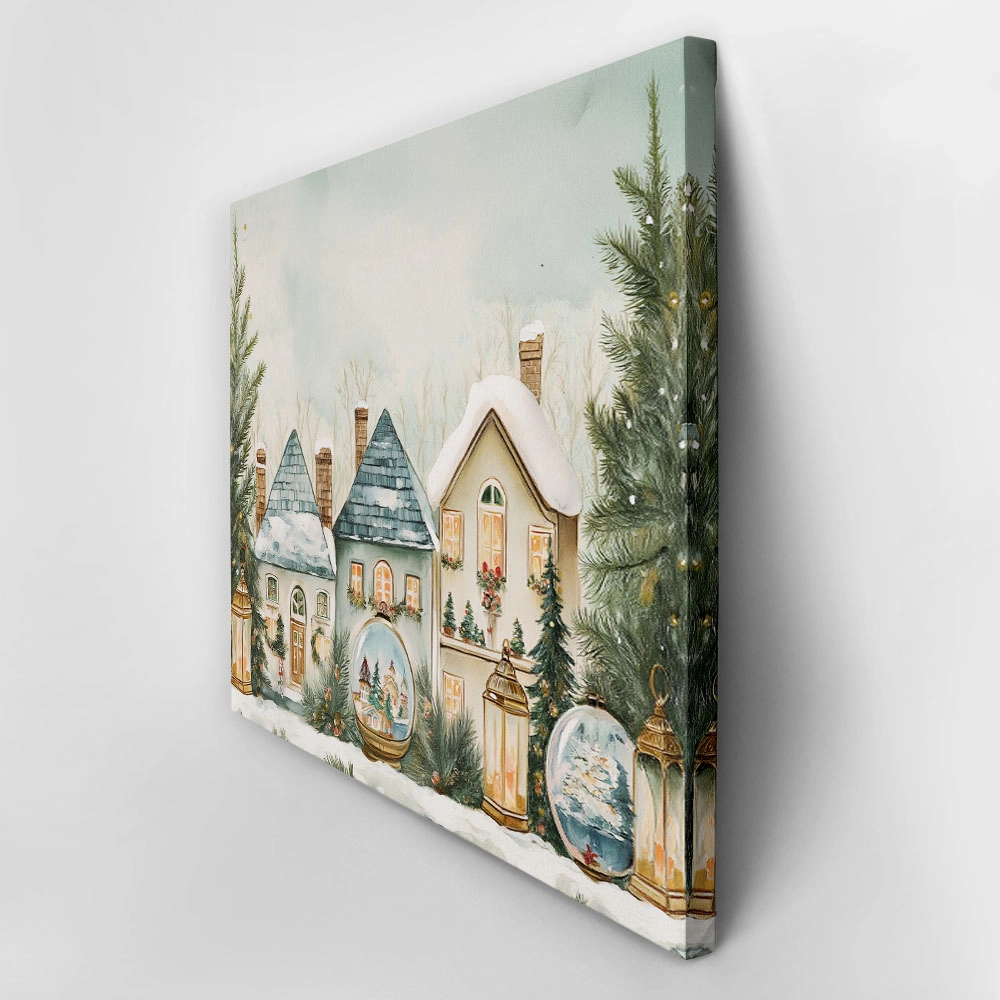 Πινακας σε καμβά CHRISTMAS VILLAGE