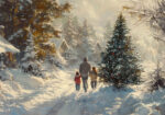 Πινακας σε καμβά CHRISTMAS WALK