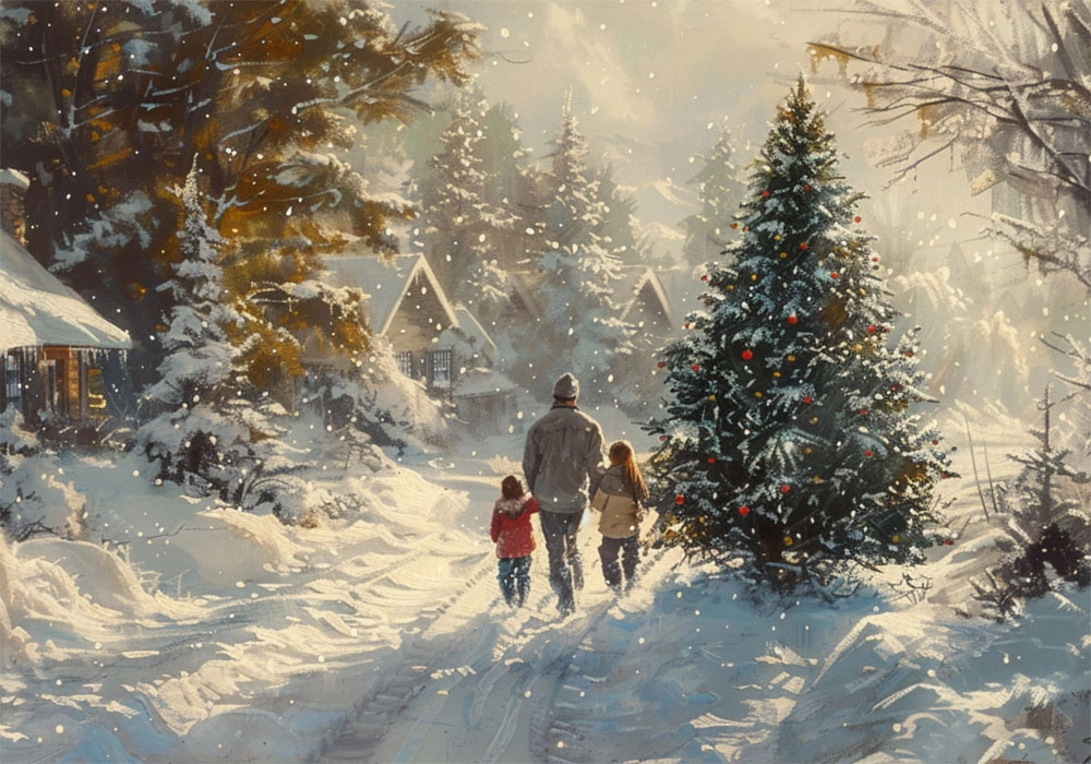 Πινακας σε καμβά CHRISTMAS WALK