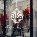 Χριστουγεννιάτικο αυτοκόλλητο HAPPY NEW YEAR ORNAMENT