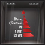 Χριστουγεννιάτικο αυτοκόλλητο HAPPY NEW YEAR TREE