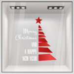 Χριστουγεννιάτικο αυτοκόλλητο HAPPY NEW YEAR TREE