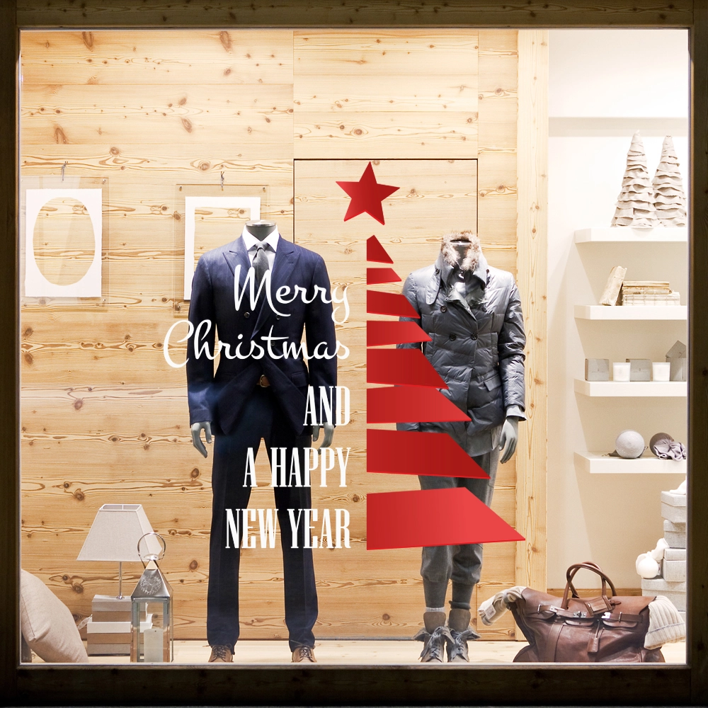 Χριστουγεννιάτικο αυτοκόλλητο HAPPY NEW YEAR TREE