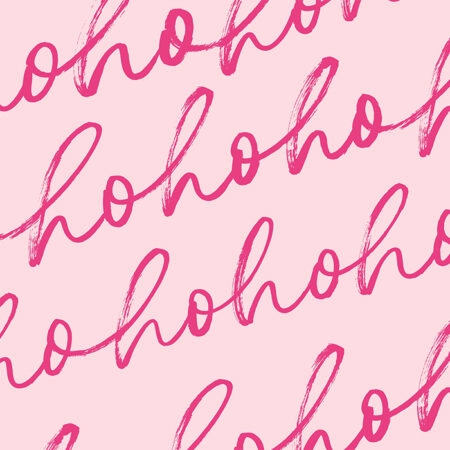 Πινακας σε καμβά HO HO HO PINK CHRISTMAS - Χριστουγεννιάτικοι Πίνακες Sticky 5