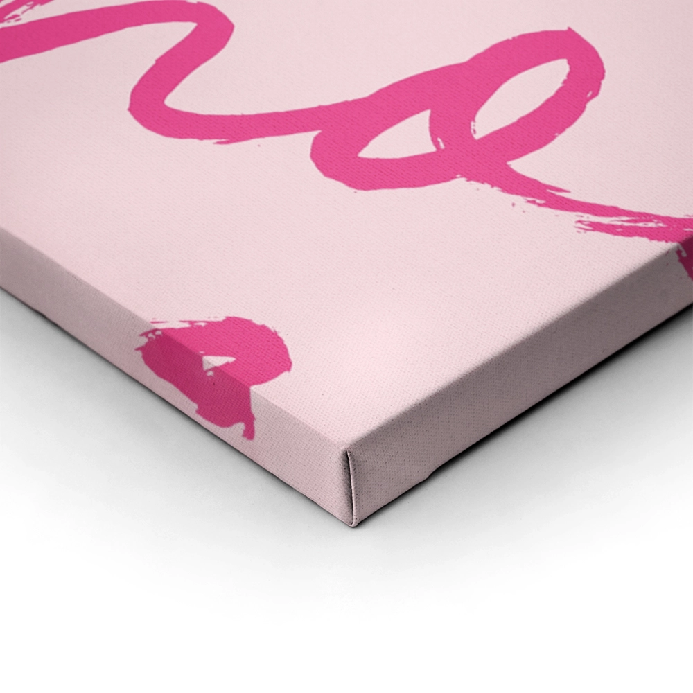 Πινακας σε καμβά HO HO HO PINK CHRISTMAS