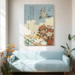 Πινακας σε καμβά HOKUSAI - COUCOU ET AZALEES
