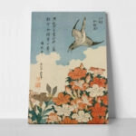 Πινακας σε καμβά HOKUSAI - COUCOU ET AZALEES