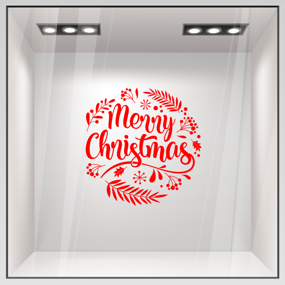 Χριστουγεννιάτικο αυτοκόλλητο MERRY CHRISTMAS 6