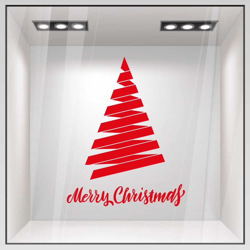 Χριστουγεννιάτικο αυτοκόλλητο MERRY CHRISTMAS TREE