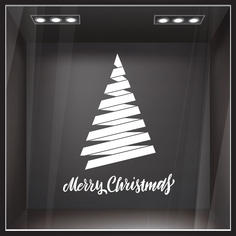Χριστουγεννιάτικο αυτοκόλλητο MERRY CHRISTMAS TREE