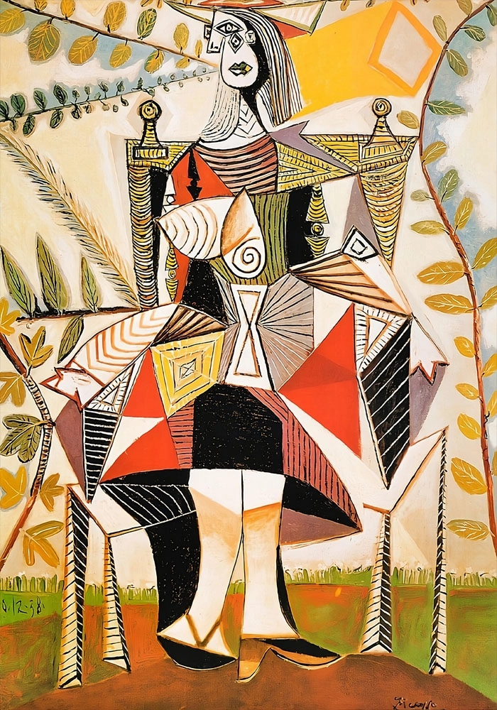 Πινακας σε καμβά PICASSO - FEMME AU JARDIN