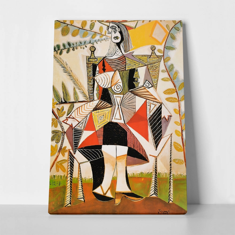 Πινακας σε καμβά PICASSO - FEMME AU JARDIN
