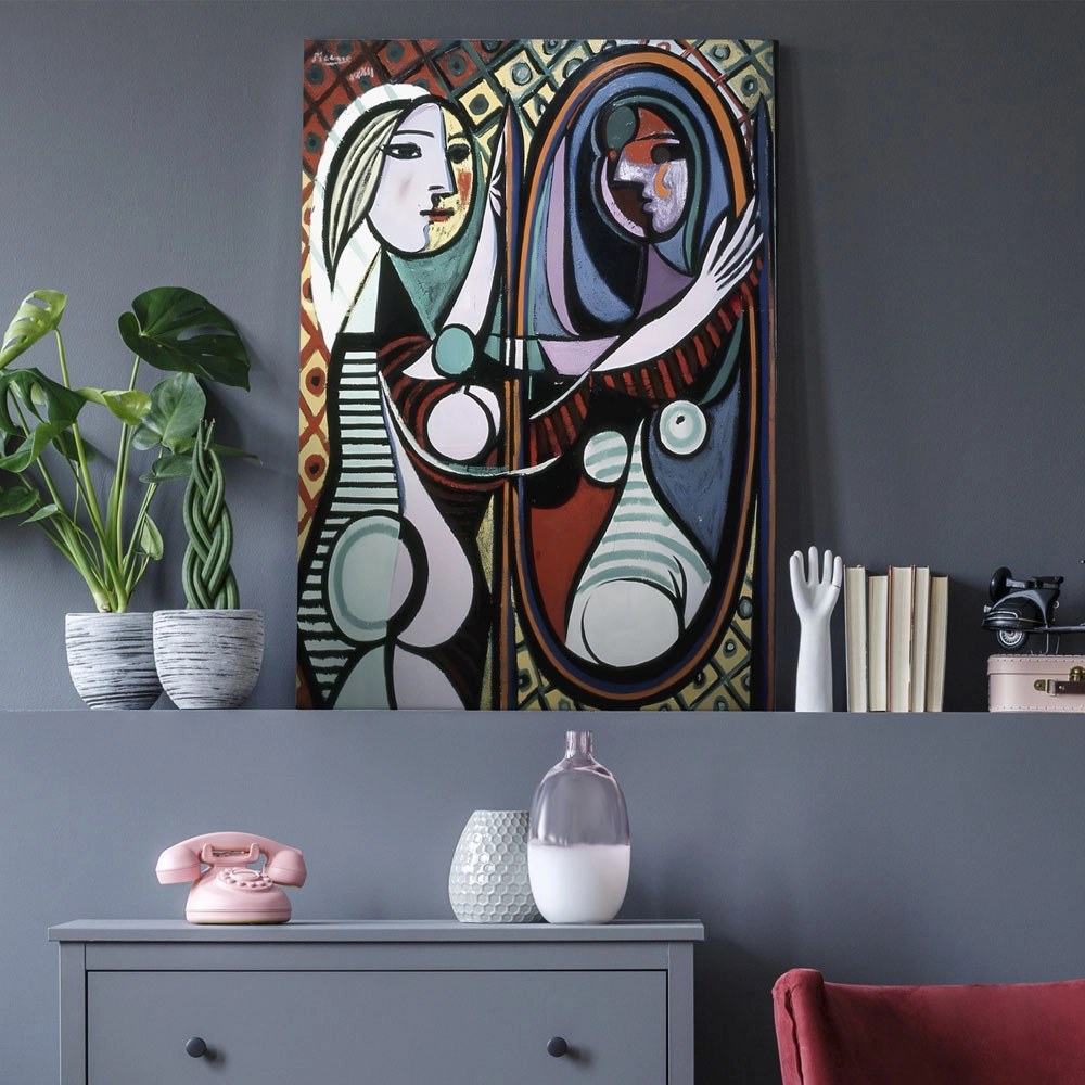 Πινακας σε καμβά PICASSO - GIRL BEFORE A MIRROR
