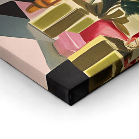 Πινακας σε καμβά PINK CHRISTMAS CAT SOFA - Χριστουγεννιάτικοι Πίνακες Sticky 2