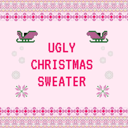 Πινακας σε καμβά PINK CHRISTMAS UGLY SWEATER - Χριστουγεννιάτικοι Πίνακες Sticky 5
