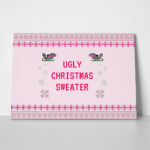 Πινακας σε καμβά PINK CHRISTMAS UGLY SWEATER