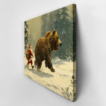 Πινακας σε καμβά SANTA WITH BEAR