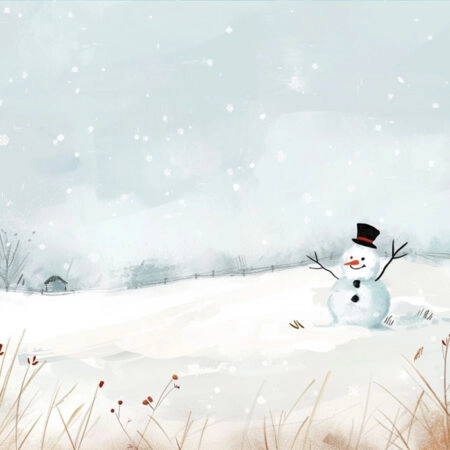 Πινακας σε καμβά SNOWMAN PAINTING - Χριστουγεννιάτικοι Πίνακες Sticky 5