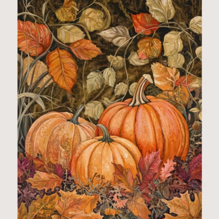 Πινακας σε καμβά WILLIAM MORRIS - PUMPKINS AUTUMN - Αλλοι ζωγραφοι Sticky 5