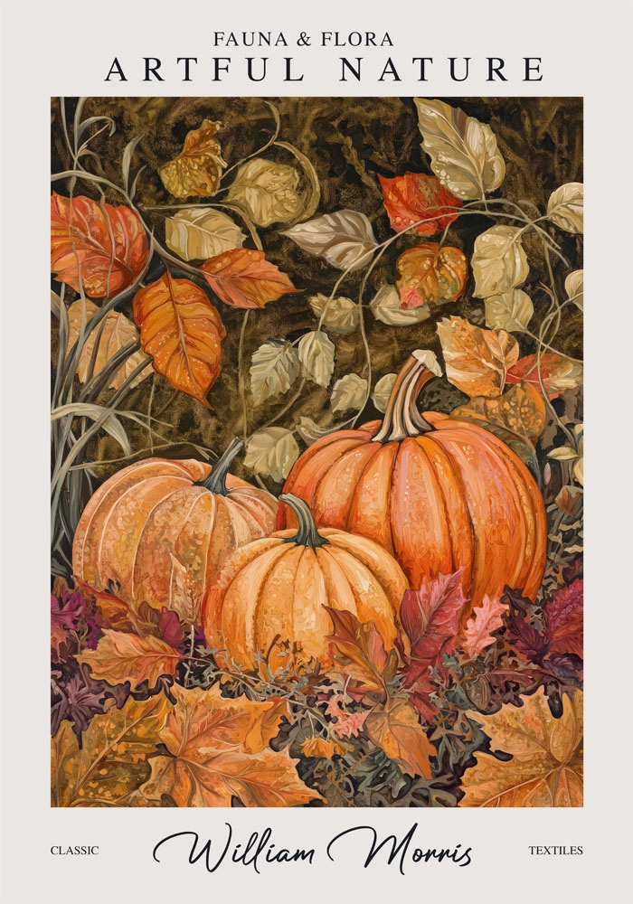 Πινακας σε καμβά WILLIAM MORRIS - PUMPKINS AUTUMN