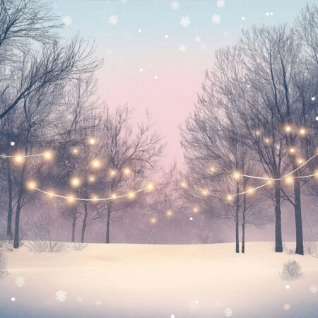 Πινακας σε καμβά WINTER LIGHTS - Χριστουγεννιάτικοι Πίνακες Sticky 5