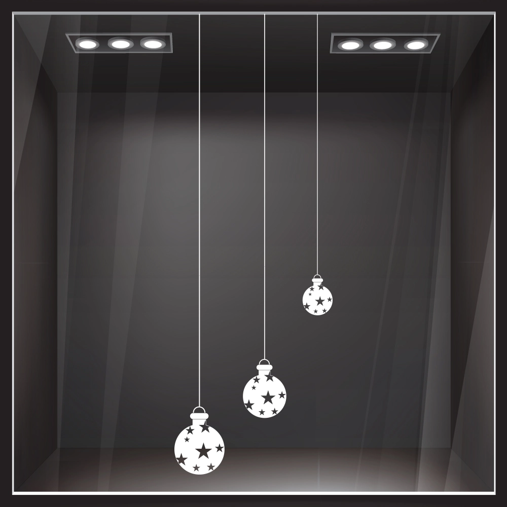 Χριστουγεννιάτικο αυτοκόλλητο XMAS BALLS 2
