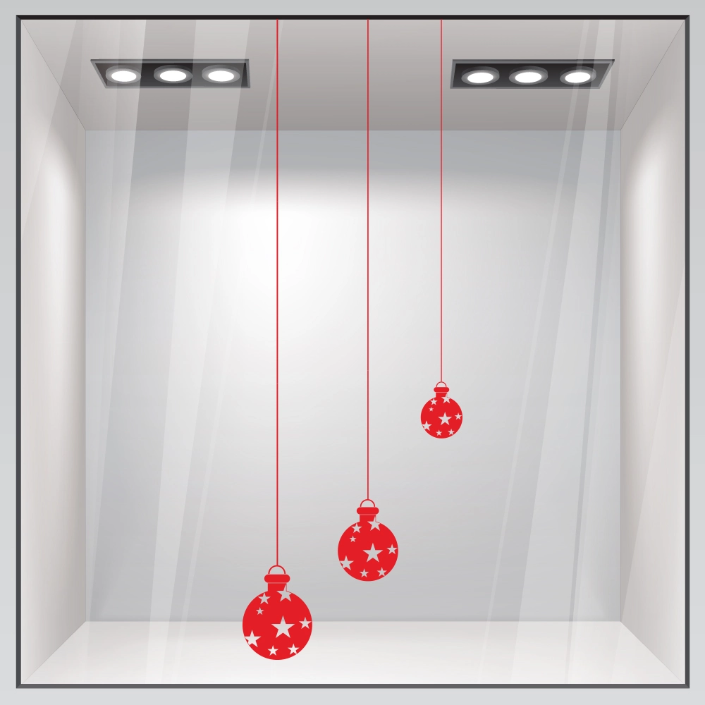 Χριστουγεννιάτικο αυτοκόλλητο XMAS BALLS 2