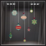 Χριστουγεννιάτικο αυτοκόλλητο XMAS BALLS C1