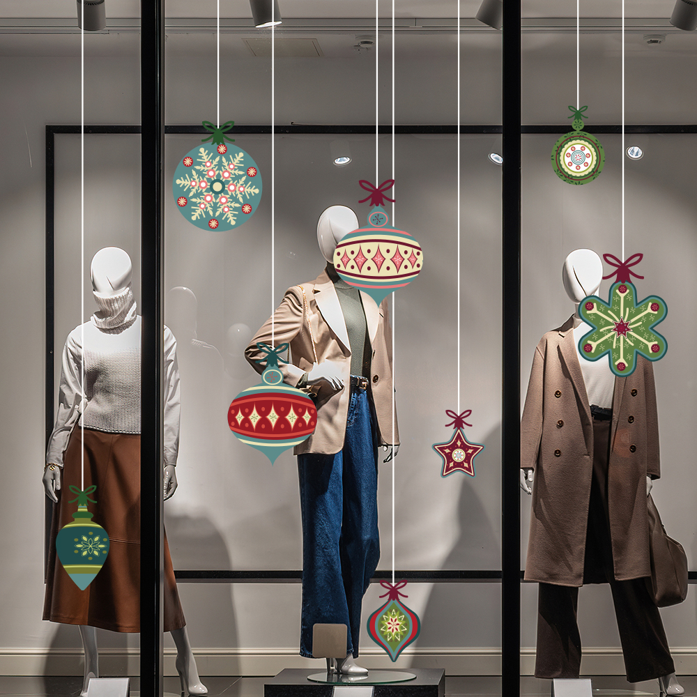 Χριστουγεννιάτικο αυτοκόλλητο XMAS BALLS C1
